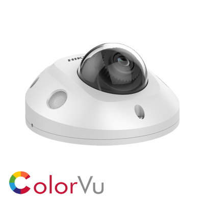 Hikvision DS-2CD2547G2-LS(2.8mm)(C) 4MP AcuSense & ColorVu external turret, 2.8mm lens, IP67, H.265+, DC12V & PoE, WDR, built in microphone, audible warning and strobe light - Hikvision - Falcon Electrical UK