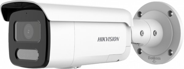 Hikvision DS-2CD2T47G2-LSU/SL(2.8mm)(C) 4MP AcuSense & ColorVu external bullet, 2.8mm lens, IP67, H.265+, DC12V & PoE, WDR, built in microphone - Hikvision - Falcon Electrical UK