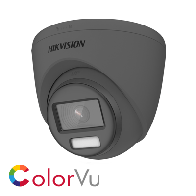 HIKVISION DS-2CE72KF3T-E(2.8MM)/GREY 3K fixed lens ColorVu PoC turret camera - Hikvision - Falcon Electrical UK