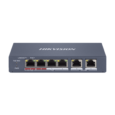 Hikvision DS-3E1106HP-EI 4 Port fast 100Mbps Smart Managed PoE Switch - Hikvision - Falcon Electrical UK