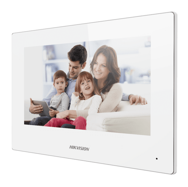 Hikvision DS-KH6320-WTE1-W Video Intercom Indoor Station With 7" Touch Screen, White - Hikvision - Falcon Electrical UK