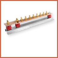 Mixed EBAR8-1 EARTH BARS- 485mm 8 WAY COPPER BAR + Single Test LINK ...