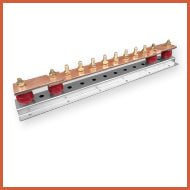 Mixed EBAR8-2 EARTH BARS- 560mm 8 WAY COPPER BAR + Twin Test Link ...