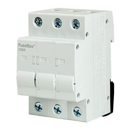 Fusebox IT1003U 3 Phase, 100A, 3P Connector DIN Rail Mounted - Fusebox - Falcon Electrical UK
