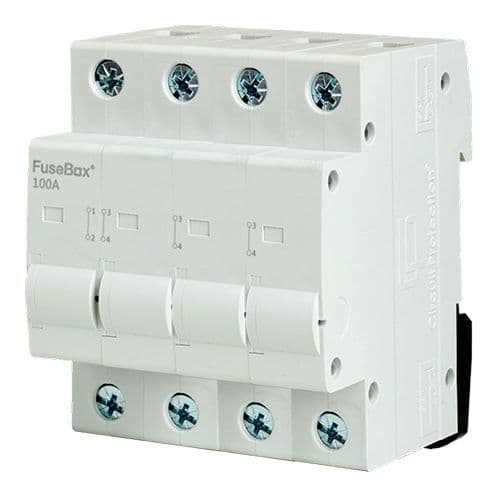 Fusebox IT1004U 3 Phase, 100A, 4P Connector DIN Rail Mounted - Fusebox - Falcon Electrical UK