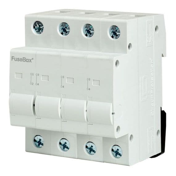 Fusebox IT1254U 3 Phase, 125A, 4P Connector DIN Rail Mounted - Fusebox - Falcon Electrical UK