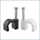Mixed RCRB9 ROUND CABLE CLIPS 9mm Black