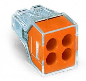 Wago Connector Push-Wire 4 Conductor for J-Boxes (773-104) - Box of 100 - Wago - Falcon Electrical UK
