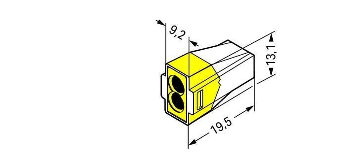 Wago Connector Push-Wire 2 Conductor for J-Boxes (773-102) - Box of 100 - Wago - Falcon Electrical UK