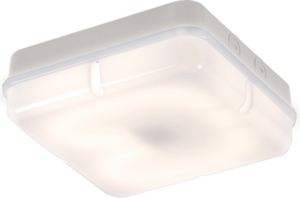Knightsbridge MLA TPS28WOEMHF IP65 28W HF Square Emergency Bulkhead with Opal Diffuser and White Base - Knightsbridge MLA - Falcon Electrical UK