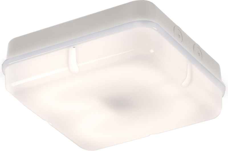 Knightsbridge MLA TPS28WOEMHF IP65 28W HF Square Emergency Bulkhead with Opal Diffuser and White Base - Knightsbridge MLA - Falcon Electrical UK