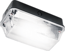 Knightsbridge MLA BH22PB 230V IP65 60W B22 Bulkhead with Clear Prismatic Diffuser and Black Plastic Base - Knightsbridge MLA - Falcon Electrical UK