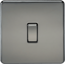 Knightsbridge MLA SF2000BN Screwless 10AX 1G 2-Way Switch - Black Nickel - Knightsbridge MLA - Falcon Electrical UK