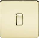 Knightsbridge MLA SF2000PB Screwless 10AX 1G 2-Way Switch - Polished Brass - Knightsbridge MLA - Falcon Electrical UK