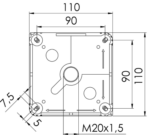 Wiska Combi 607 10060648 Black Junction Box - Wiska - Falcon Electrical UK