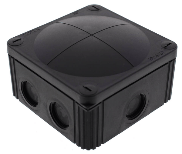 Wiska Combi 407 10105601 Black Junction Box - Wiska - Falcon Electrical UK