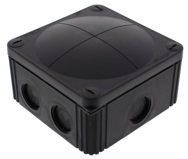 Wiska Combi 407 10105601 Black Junction Box - Wiska - Falcon Electrical UK