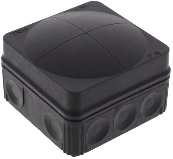 Wiska Combi 108 10061999 Black Junction Box - Wiska - Falcon Electrical UK