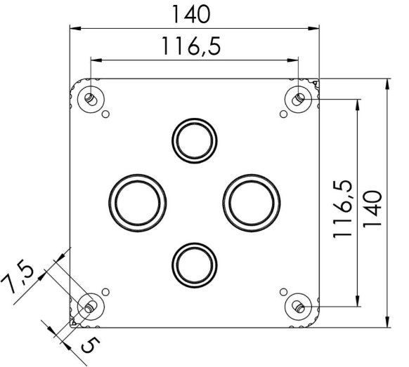 Wiska Combi 1010 10062214 Black Junction Box - Wiska - Falcon Electrical UK