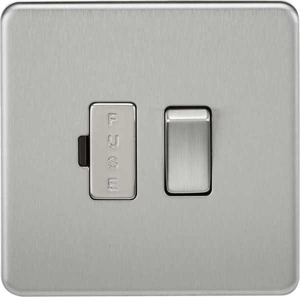 Knightsbridge MLA SF6300BC Screwless 13A Switched Fused Spur Unit - Brushed Chrome - Knightsbridge MLA - Falcon Electrical UK