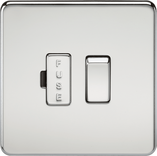 Knightsbridge MLA SF6300PC Screwless 13A Switched Fused Spur Unit - Polished Chrome - Knightsbridge MLA - Falcon Electrical UK