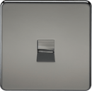 Knightsbridge MLA SF7400BN Screwless Telephone Extension Socket - Black Nickel - Knightsbridge MLA - Falcon Electrical UK