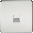 Knightsbridge MLA SF7400PC Screwless Telephone Extension Socket - Polished Chrome - Knightsbridge MLA - Falcon Electrical UK