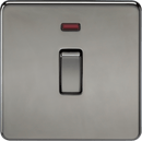 Knightsbridge MLA SF8341NBN Screwless 20A 1G DP Switch with Neon - Black Nickel - Knightsbridge MLA - Falcon Electrical UK