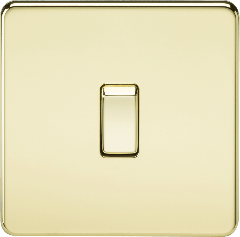 Knightsbridge MLA SF8341PB Screwless 20A 1G DP Switch - Polished Brass - Knightsbridge MLA - Falcon Electrical UK