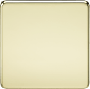 Knightsbridge MLA SF8350PB Screwless 1G Blanking Plate - Polished Brass - Knightsbridge MLA - Falcon Electrical UK