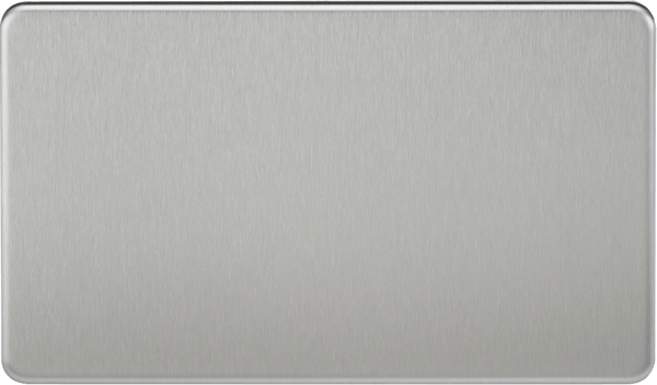 Knightsbridge MLA SF8360BC Screwless 2G Blanking Plate - Brushed Chrome - Knightsbridge MLA - Falcon Electrical UK