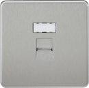 Knightsbridge MLA SFRJ45BC Screwless RJ45 network outlet - brushed chrome - Knightsbridge MLA - Falcon Electrical UK