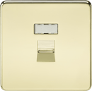 Knightsbridge MLA SFRJ45PB Screwless RJ45 network outlet - polished brass - Knightsbridge MLA - Falcon Electrical UK