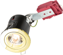Knightsbridge MLA VFRDGICB 230V IP20 50W Fixed GU10 IC Fire-Rated Downlight in Brass - Knightsbridge MLA - Falcon Electrical UK