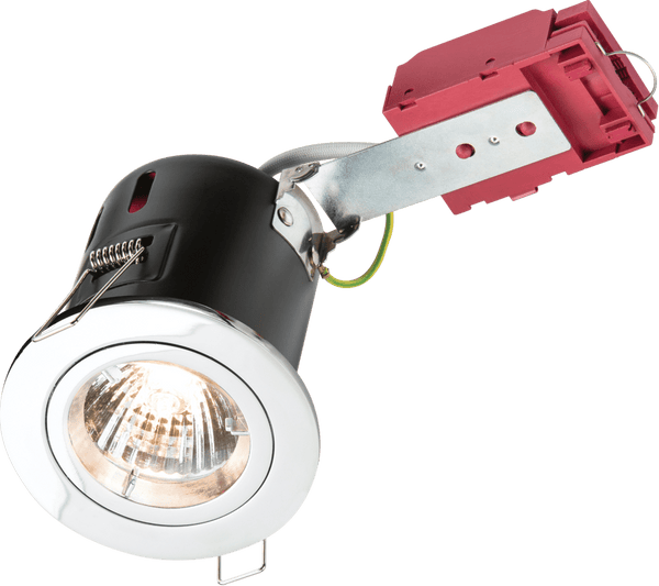 Knightsbridge MLA VFRDGICC 230V 50W Fixed GU10 IC Fire-Rated Downlight in Chrome - Knightsbridge MLA - Falcon Electrical UK