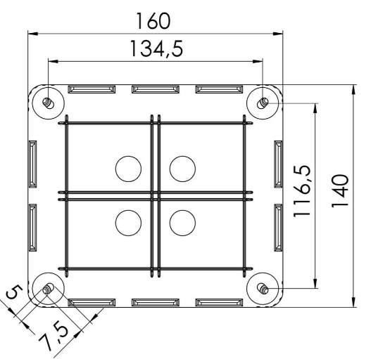 Wiska Combi 1210 10101460 Black Junction Box - Wiska - Falcon Electrical UK