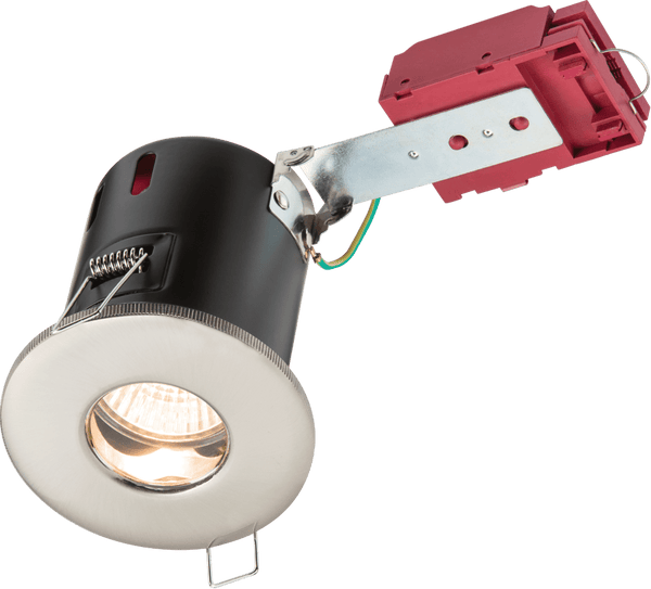 Knightsbridge MLA VFRSHGICCBR 230V IP65 GU10 IC Fire-Rated Shower Downlight Brushed Chrome - Knightsbridge MLA - Falcon Electrical UK