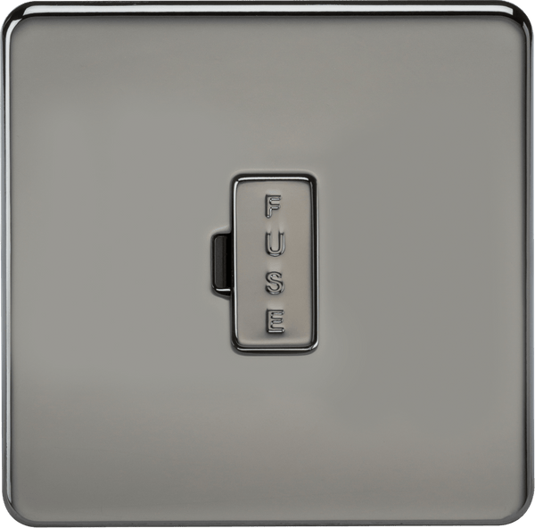 Knightsbridge MLA SF6000BN Screwless 13A Fused Spur Unit - Black Nickel - Knightsbridge MLA - Falcon Electrical UK