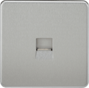 Knightsbridge MLA SF7300BC Screwless Telephone Master Socket - Brushed Chrome - Knightsbridge MLA - Falcon Electrical UK