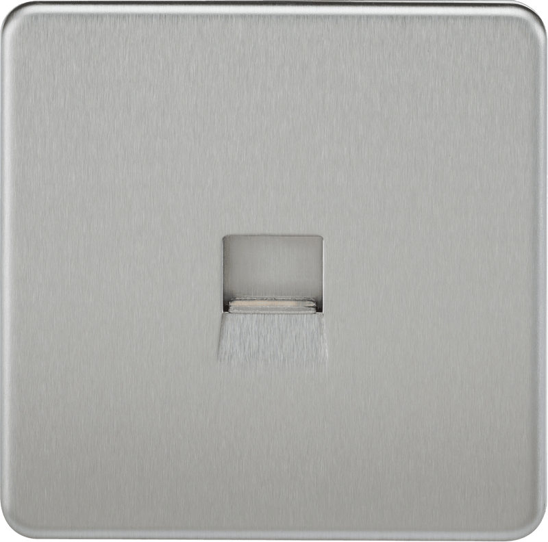 Knightsbridge MLA SF7300BC Screwless Telephone Master Socket - Brushed Chrome - Knightsbridge MLA - Falcon Electrical UK