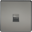 Knightsbridge MLA SF7300BN Screwless Telephone Master Socket - Black Nickel - Knightsbridge MLA - Falcon Electrical UK