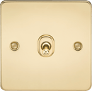 Knightsbridge MLA FP1TOGPB Flat Plate 10AX 1G 2 Way Toggle Switch - Polished Brass - Knightsbridge MLA - Falcon Electrical UK