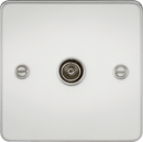 Knightsbridge MLA FP0100PC Flat Plate 1G TV Outlet (non-isolated) - Polished Chrome - Knightsbridge MLA - Falcon Electrical UK