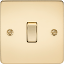 Knightsbridge MLA FP1200PB Flat Plate 10AX 1G Intermediate Switch - Polished Brass - Knightsbridge MLA - Falcon Electrical UK