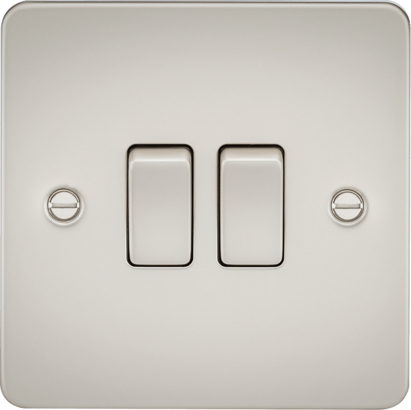 Knightsbridge MLA FP3000PL Flat Plate 10AX 2G 2-way switch - pearl - Knightsbridge MLA - Falcon Electrical UK