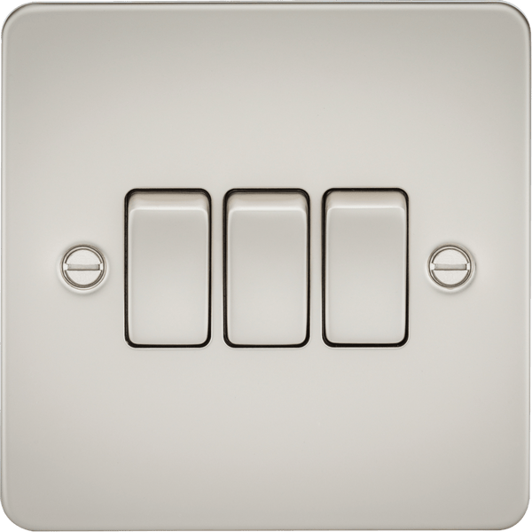 Knightsbridge MLA FP4000PL Flat Plate 10AX 3G 2-way switch - pearl - Knightsbridge MLA - Falcon Electrical UK
