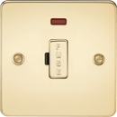 Knightsbridge MLA FP6000NPB Flat Plate 13A fused spur unit with neon - polished brass - Knightsbridge MLA - Falcon Electrical UK