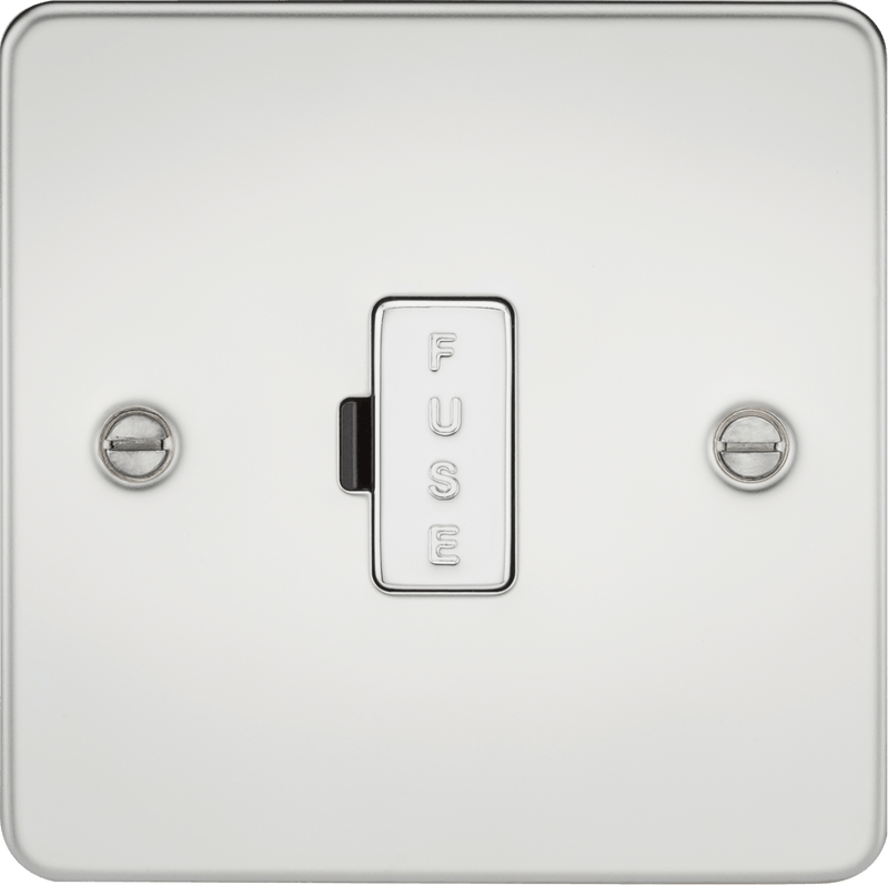 Knightsbridge MLA FP6000PC Flat Plate 13A fused spur unit - polished chrome - Knightsbridge MLA - Falcon Electrical UK