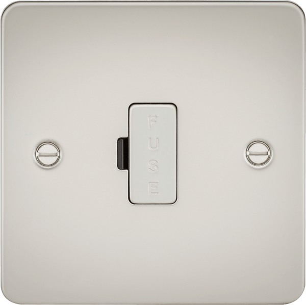 Knightsbridge MLA FP6000PL Flat Plate 13A fused spur unit - pearl - Knightsbridge MLA - Falcon Electrical UK