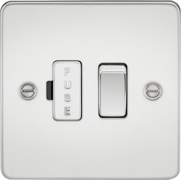 Knightsbridge MLA FP6300PC Flat Plate 13A switched fused spur unit - polished chrome - Knightsbridge MLA - Falcon Electrical UK